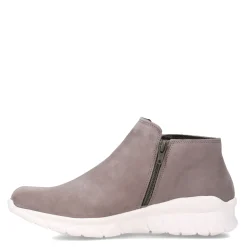 Naot Boots|Women's , Zodiac Bootie Smoke Gray Nubuck