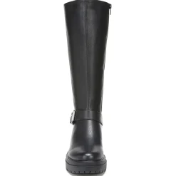 Naturalizer Boots|Women's , Adler Boot - Wide Calf Black Textured