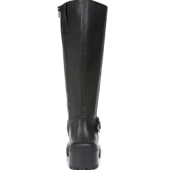 Naturalizer Boots|Women's , Adler Boot - Wide Calf Black Textured