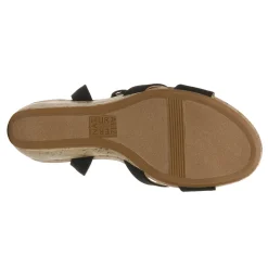 Naturalizer Sandals|Women's , Areda Flower Wedge Sandal Black