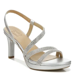 Naturalizer Sandals|Women's , Brenta Strappy Sandal Silver