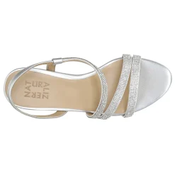 Naturalizer Sandals|Women's , Brenta Strappy Sandal Silver
