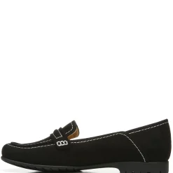 Naturalizer Flats|Women's , Dannah Slip-On Black Fabric