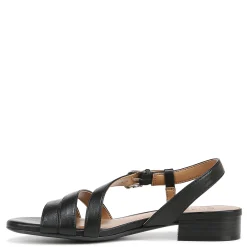 Naturalizer Sandals|Women's , Hilma Sandal Black Faux Leather