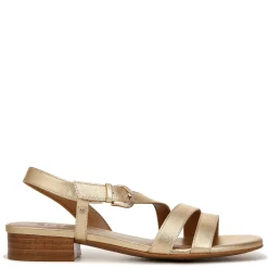 Naturalizer Sandals|Women's , Hilma Sandal Dark Gold Faux Leather