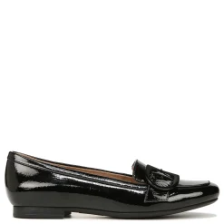 Naturalizer Flats|Women's , Kayden Moc Slip-On Black Patent