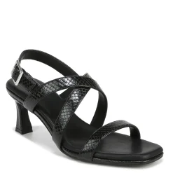 Naturalizer Sandals|Women's , Kiki Sandal Black Snake Print Faux Leather