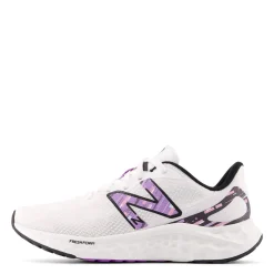 New Balance Sneakers & Athletic|Women's , Arishi Fresh Foam v4 Running Shoe White/Black/Purple Fade