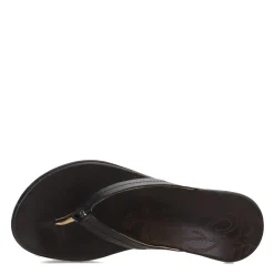 OluKai Sandals|Women's , Honu Sandal Solid Black