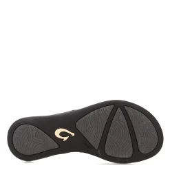 OluKai Sandals|Women's , Honu Sandal Solid Black