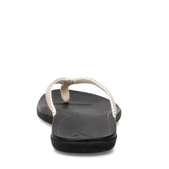OluKai Sandals|Women's , Ho'opio Thong Sandal Bone Stripe