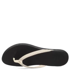 OluKai Sandals|Women's , Ho'opio Thong Sandal Bone Stripe