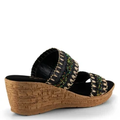 Onex Wedges|Women's , Cute Sandal Black