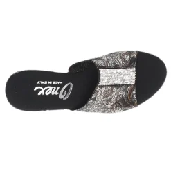 Onex Wedges|Women's , Danica Sandal Black Stretch