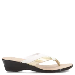 Onex Wedges|Women's , Melba Sandal White Gold