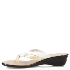 Onex Wedges|Women's , Melba Sandal White Gold