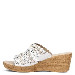 Onex Wedges|Women's , Theresa Sandal White