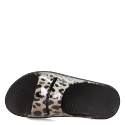 OOFOS Sandals|Women's , OOahh Luxe Slide Sandal Cheetah