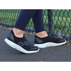 OOFOS Slip-On Shoes|Women's , OOmg Sport Sneaker Black White