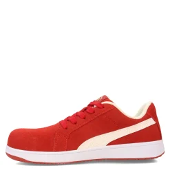 Puma Safety Sneakers & Athletic|Women's Puma, Iconic Suede Low Work Shoe Red