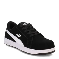 Puma Safety Sneakers & Athletic|Women's Puma, Iconic Suede Low Work Shoe Black