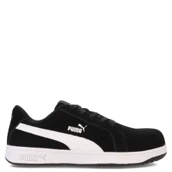 Puma Safety Sneakers & Athletic|Women's Puma, Iconic Suede Low Work Shoe Black