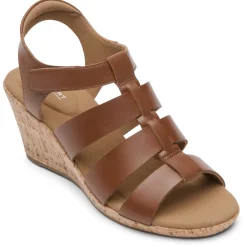 Rockport Wedges|Women's , Briah Gladiator Sandal Tan