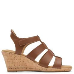 Rockport Wedges|Women's , Briah Gladiator Sandal Tan