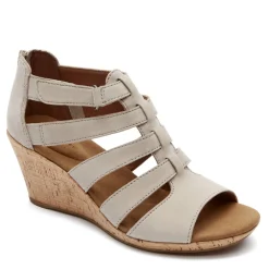 Rockport Wedges|Women's , Briah Gladiator Sandal Taupe Medium