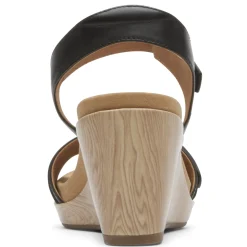 Rockport Sandals|Women's , Briah II Two Band Sandal Black