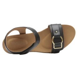 Rockport Wedges|Women's , Briah II Two Band Sandal Black