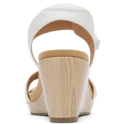 Rockport Wedges|Women's , Briah II Two Band Sandal White