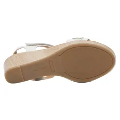Rockport Wedges|Women's , Briah II Two Band Sandal White