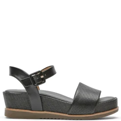 Rockport Wedges|Women's , Delanie Sandal Black