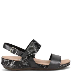Romika Sandals|Women's , Fidschi 67 Sandal Black Snake Print