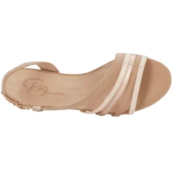 Ros Hommerson Sandals|Women's , Lettie Sandal Rose Gold Metallic Leather