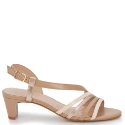 Ros Hommerson Pumps & Heels|Women's , Lettie Sandal Rose Gold Metallic Leather