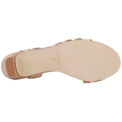 Ros Hommerson Pumps & Heels|Women's , Lettie Sandal Rose Gold Metallic Leather