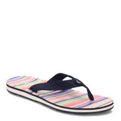 Roxy Sandals|Women's , Vista Loreto Flip Flop Blue Pink