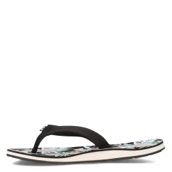 Roxy Sandals|Women's , Vista Loreto Flip Flop Black Floral