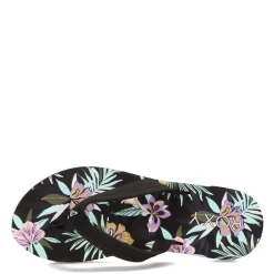 Roxy Sandals|Women's , Vista Loreto Flip Flop Black Floral