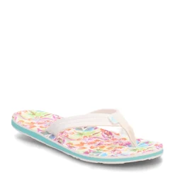 Roxy Sandals|Women's , Vista Loreto Flip Flop White Blue