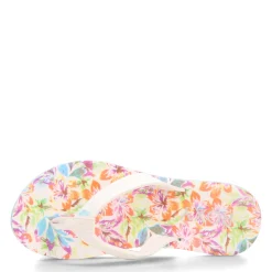 Roxy Sandals|Women's , Vista Loreto Flip Flop White Blue