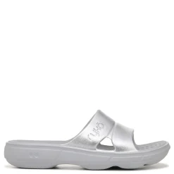 Ryka Sandals|Women's , Restore Slide Recovery Sandal Silver Grey