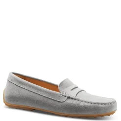 Samuel Hubbard Slip-On Shoes|Women's , Free Spirit Slip-On Gray Suede