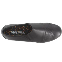 SAS Loafers|Women's , Nora Slip-On Loafer Black/Lizard