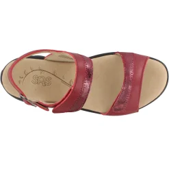 SAS Sandals|Women's , Nudu Sandal Red Cabaret