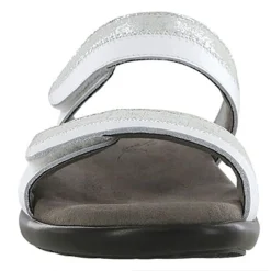 SAS Sandals|Women's , Nudu Slide Sandal White Silver