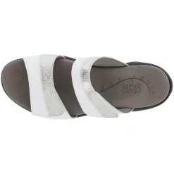 SAS Sandals|Women's , Nudu Slide Sandal White Silver