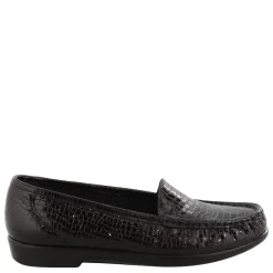 SAS Slip-On Shoes|Women's , Simplify Loafer Black Croco